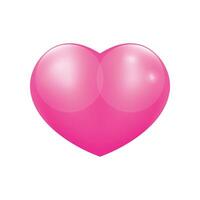 vector realistisch roze glanzend hart geïsoleerd Aan wit