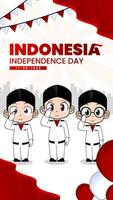 Indonesië onafhankelijkheid dag - patriottisme vector