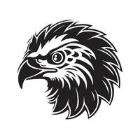 adelaar, wijnoogst logo lijn kunst concept zwart en wit kleur, hand- getrokken illustratie vector