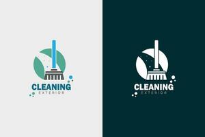 schoonmaak logo ontwerp, schoon logo ontwerp vector sjabloon