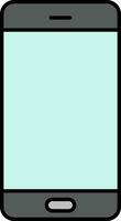 smartphone icoon in grijs en blauw kleur. vector