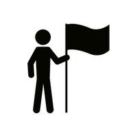 Mens hand- vlag icoon vector