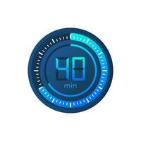 de 40 minuten, stopwatch vector icoon. stopwatch icoon in vlak stijl Aan een wit achtergrond. vector voorraad illustratie.