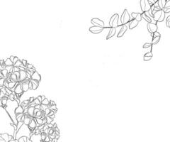 botanisch bloem tekening vector illustratie