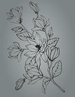 bloemen vector patroon , blad en bloemen voor besnoeiing uit en borduurwerk