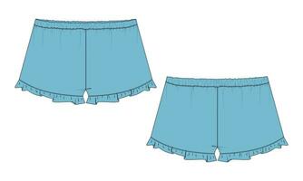 shorts vector illustratie sjabloon voor kinderen