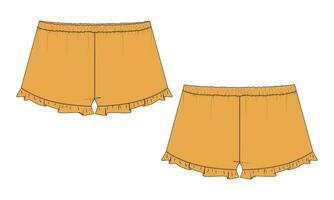 shorts vector illustratie sjabloon voor kinderen