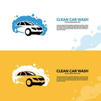 auto wassen bedrijf concept logo vector sjabloon. automotive schoonmaak onderhoud logo