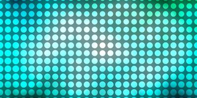 lichtblauwe, groene vectorlay-out met cirkels. moderne abstracte illustratie met kleurrijke cirkelvormen. ontwerp voor uw commercials. vector