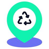 recycling centrum icoon vector