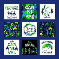 Brazil Carnaval. Heldere feestelijke sjablonen. vector