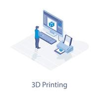 3D-printelementen vector