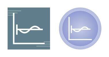 cosinus diagram vector icoon