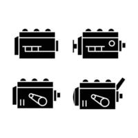 motor icon set vector