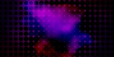 donkerblauwe, rode vectorachtergrond met bubbels. abstracte illustratie met kleurrijke vlekken in natuurstijl. patroon voor websites. vector