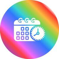 kalender met klok vector icoon