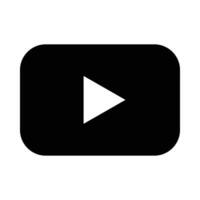 youtube vector glyph icoon voor persoonlijk en reclame gebruiken.