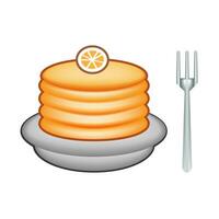 oranje crêpe taart vector tekening gebruik makend van voor decoreren Aan bakkerij menu en grafisch ontwerp. vector illustratie eps 10.