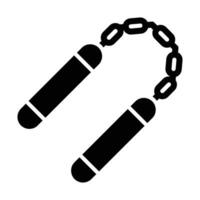 nunchaku vector glyph icoon voor persoonlijk en reclame gebruiken.