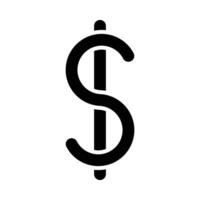 dollar symbool vector glyph icoon voor persoonlijk en reclame gebruiken.