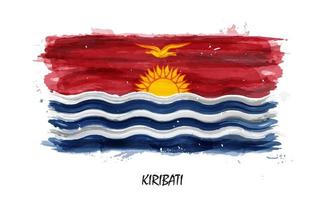 realistische aquarel vlag van kiribati. vector. vector