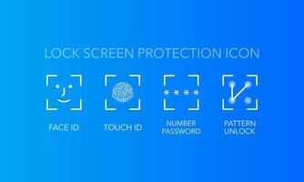 slot scherm bescherming icoon. slot scherm bescherming voor mobiel app ontwerp. vector