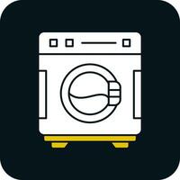 het wassen machine vector icoon ontwerp