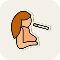 meisje roken vector icoon ontwerp