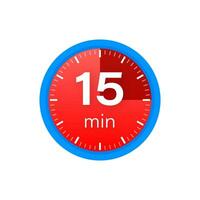 de 15 minuten, stopwatch vector icoon. stopwatch icoon in vlak stijl Aan een wit achtergrond. vector voorraad illustratie.