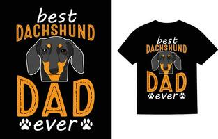 teckel hond t-shirt ontwerp vector