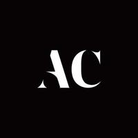 ac logo brief eerste logo ontwerpen sjabloon vector