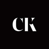 ck logo brief eerste logo ontwerpen sjabloon vector