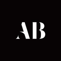 ab logo brief eerste logo ontwerpen sjabloon vector