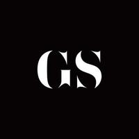 gs logo brief eerste logo ontwerpen sjabloon vector