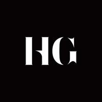 hg logo brief eerste logo ontwerpen sjabloon vector