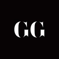 gg logo brief eerste logo ontwerpen sjabloon vector