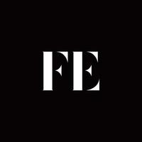 fe logo brief eerste logo ontwerpen sjabloon vector