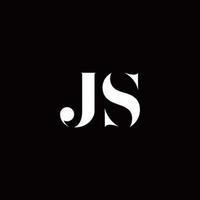 js logo brief eerste logo ontwerpen sjabloon vector