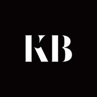kb logo brief eerste logo ontwerpen sjabloon vector