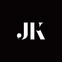 jk logo brief eerste logo ontwerpen sjabloon vector