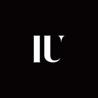 iu logo brief eerste logo ontwerpen sjabloon vector
