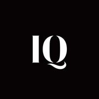 iq logo brief eerste logo ontwerpen sjabloon vector
