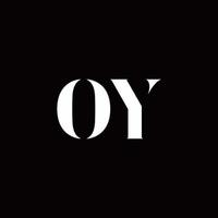 oy logo brief eerste logo ontwerpen sjabloon vector