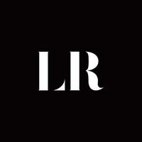 lr logo brief eerste logo ontwerpen sjabloon vector