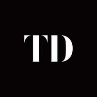 td logo brief eerste logo ontwerpen sjabloon vector