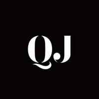 qj logo brief eerste logo ontwerpen sjabloon vector