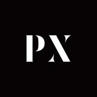 px logo brief eerste logo ontwerpen sjabloon vector