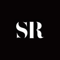 sr logo brief eerste logo ontwerpen sjabloon vector