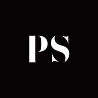 ps logo brief eerste logo ontwerpen sjabloon vector