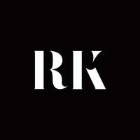 rk logo brief eerste logo ontwerpen sjabloon vector